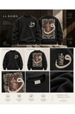 Heritage Carpet Siyah Baskılı Sweatshirt