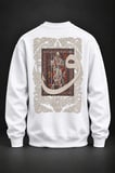 Heritage Carpet Beyaz Baskılı Sweatshirt