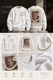 Heritage Carpet Beyaz Baskılı Sweatshirt