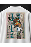 Sunflower Gallery Beyaz Baskılı Sweatshirt
