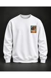 Sunflower Gallery Beyaz Baskılı Sweatshirt