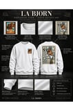 Sunflower Gallery Beyaz Baskılı Sweatshirt