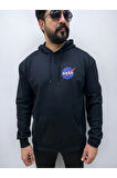 Kapşonlu Ön Baskılı Oversize Erkek Sweatshirt