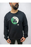 Bisiklet Yaka Erkek Baskılı Sweatshirt