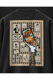 Sunflower Gallery Siyah Baskılı Sweatshirt