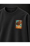 Sunflower Gallery Siyah Baskılı Sweatshirt