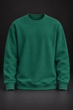 Koyu Yeşil Basic Sweatshirt
