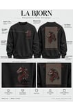 Kurt Baskılı Siyah Sweatshirt