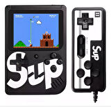 QASUL Büyük Ekran Sup Retro 400 Oyunlu Joystickli Oyun Konsolu Joystick+Tv Bağlantı Kablosu Siyah