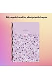 KARELİ A4 80 YAPRAK PLASTİK KAPAK TELLİ DEFTER TERAZZO KESKİN COLOR