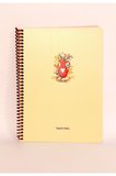 80 Sayfa Çizgisiz Telli Defter Kahve Temalı 16x22 Cm 60 Gr Beyaz Kağıt
