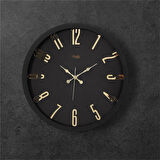 DUVAR SAATİ SİYAH MODERN PLEKSİ RAKAM 40X40 CM 