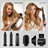 7 Başlıklı İyonik Saç Şekillendirici Saç Kurutma Fön Makinası 7in1 Multi Styler 110000 RPM 1400W 
