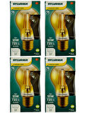 Sylvania 7W 2500K (Sarı Işık) E27 Duylu Rustik Led Ampul (4 Adet)