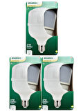 (3 Adet) Sylvania 37W 3000K (Sarı Işık) E27 Duylu (Kalın Duy) Torch Led Ampul