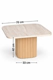 Soyasis Verna Bohem Orta Sehpa 70 cm - Traverten