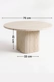 Soyasis Cora Bohem Orta Sehpa 70 cm - Traverten-Traverten