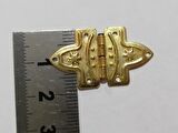 Yonca Menteşe 10 Adet Sarı 17x32 mm Kutu ve Sandık Menteşesi Hobi Maket
