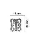 4 Adet Eko Menteşe Nikel ve Vidaları 20x18 mm Kutu ve Sandık Menteşesi Hobi Maket