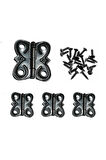 4 Adet Eko Menteşe Oksit Ve Vidaları 20x18 mm Kutu ve Sandık Menteşesi Hobi Maket