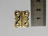 4 Adet Eko Menteşe Sarı ve Vidaları 20x18 mm Kutu ve Sandık Menteşesi Hobi Maket