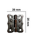 Papatya Menteşe 10 Adet Oksit 20x20 mm Kutu ve Sandık Menteşesi Hobi Maket