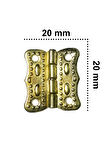 4 Adet Sarı Papatya Menteşe ve Vidaları 20x20 mm Kutu ve Sandık Menteşesi Hobi Maket
