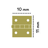 Mini Tavla Menteşe 100 Adet 10x11 mm