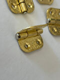 Stoplu Menteşe 4 Adet Sarı 30x33 mm Kutu ve Sandık Menteşesi Hobi Maket