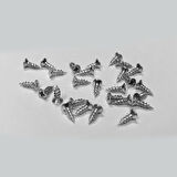 50 ADET NİKEL 6,5 MM MİNİ AHŞAP MENTEŞE KİLİT HOBİ VİDASI