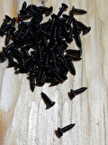 50 ADET 7,5 MM MİNİ AHŞAP MENTEŞE KİLİT HOBİ VİDASI SİYAH