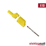 4mm Korumalı Sarı Banana Jack - 10 Adet
