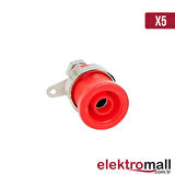 4mm Korumalı Kırmızı Born Jack - 5 Adet