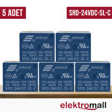 SRD-24VDC-SL-C - 24V ROLE 10A 5PİN (5 Adet)