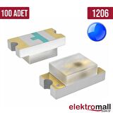 1206 Mavi SMD LED 100 ADET