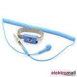 ESD Antistatik Metal Mavi Bileklik Kablolu 2MT