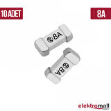2410 SMD Sigorta 8A 250V - 10 Adet