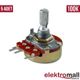 100K POTANSİYOMETRE - 5 ADET