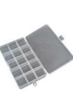 15 Bölmeli Kolye, Yüzük, Takı Düzenleyici Organizer Plastik Şeffaf Kutu 10x17x2cm