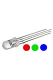5mm RGB Kırmızı-Yeşil-Mavi Ortak Katot - 100 Adet