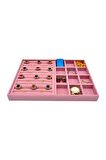 Takı Organizeri Rulo ve Bölmeli Süet Pembe