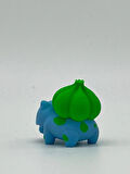 Pokemon Oyuncak, Bulbasaur 5cm ( hediyeli ) Boyasız Renkli Baskı
