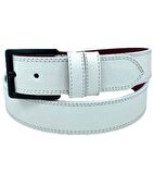 Süzer Deri * 4 Cm. Spor Suni Deri Dikişli Model Kemer Beyaz