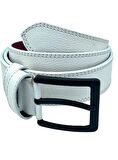 Süzer Deri * 4 Cm. Spor Suni Deri Dikişli Model Kemer Beyaz