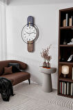 Beyaz Sahra Elegant Plus Black Fred Serisi - Modern Dekoratif Duvar Saati
