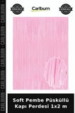 Soft Pembe Püsküllü Kapı Perdesi 1x2 m Özel Gün Dekoratif Hatıra