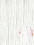 Soft Beyaz Renk Duvar ve Kapı Perdesi İthal 100x200 cm Görsel Fon Salon Dekoru Püsküllü Süs