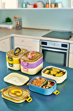 Yeni Nesil Sefer Tası / Lunch Box / Beslenme Kabı / Saklama Kutusu / Paslanmaz Çelik / 1300 ML