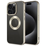 iPhone 15 Pro Max Uyumlu Kılıf Kamera Korumalı Logo Gösteren Omega Kapak