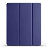 Apple iPad Pro 2022 Uyumlu 12.9 inç M2 Smart Cover Kalem Bölmeli Standlı 1-1 Kılıf